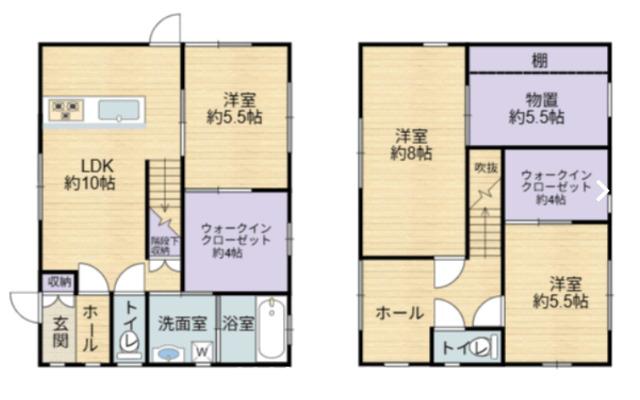 高岡市二上町　中古住宅 間取り図画像
