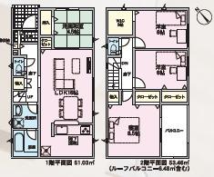 クレイドルガーデン金沢市百坂町第2　2号棟 間取り図画像