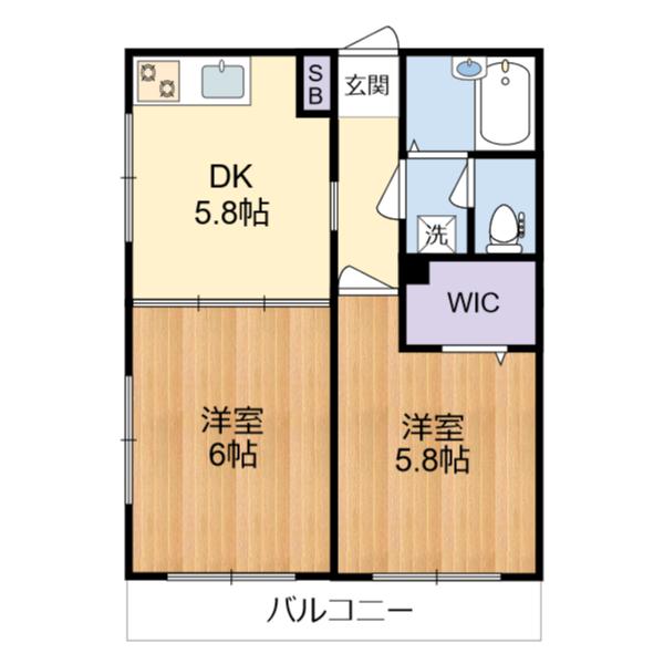 鈴蘭（202） 間取り図画像