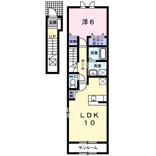 Ｗｅｓｔ　Ｐｏｉｎｔ（203） 間取り図画像