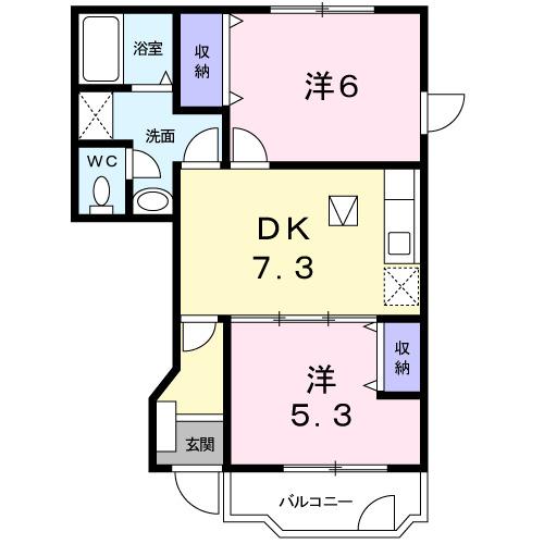 クレール　カルキ　Ａ（105） 間取り図画像