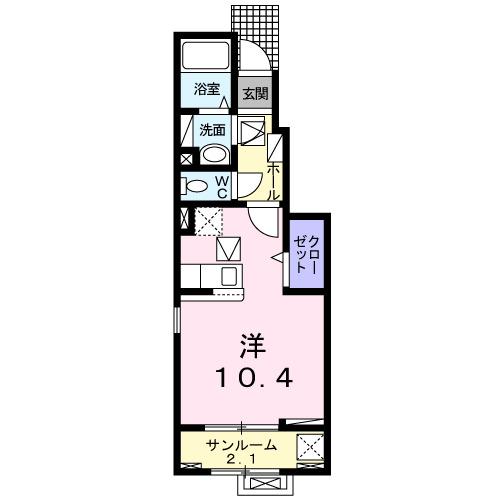 Ｈａｌｅ　Ａｌｏｈａ　Ｅ（103） 間取り図画像