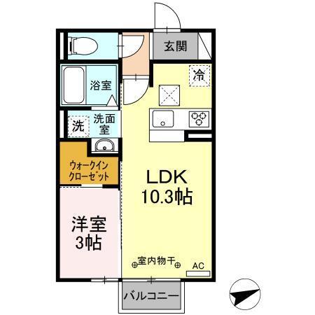 カーサ・アンソレイエ（106） 間取り図画像