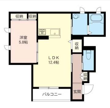 小川の杜Nakaiya　シャーメゾン（102） 間取り図画像
