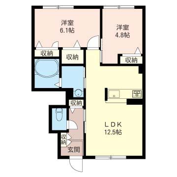 エントビア  　シャーメゾン（102） 間取り図画像