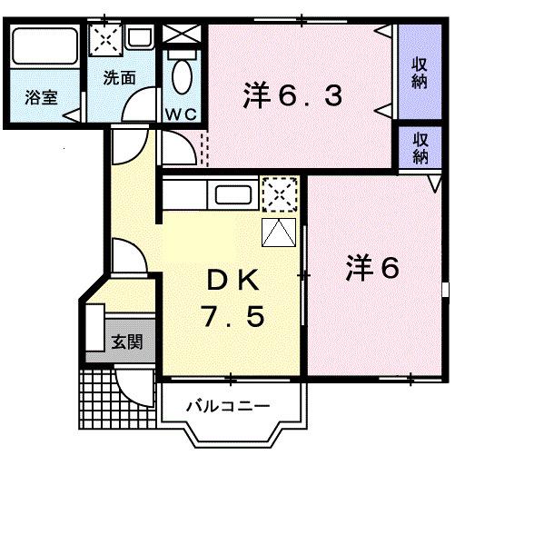 ソレアード・セレッソ（103） 間取り図画像