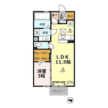 モナリエ富士見（103） 間取り図画像