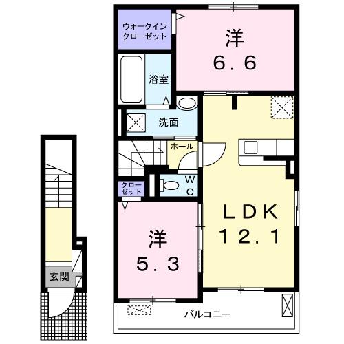 ベル　アルモニー（204） 間取り図画像