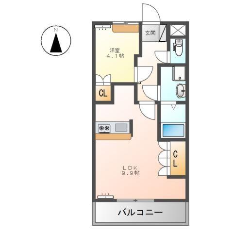 クレシアＢ 間取り図画像