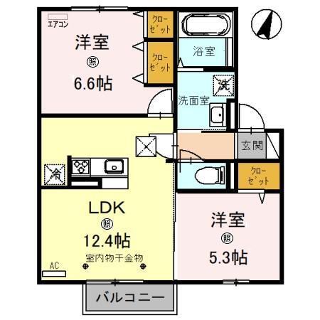 グラシューズ（102） 間取り図画像