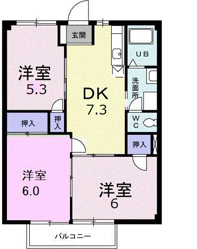 ニューシティー横田（205） 間取り図画像