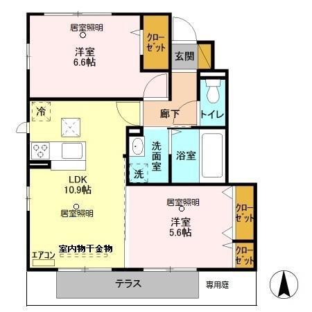 サニーヒル　イシイ　Ａ（105） 間取り図画像