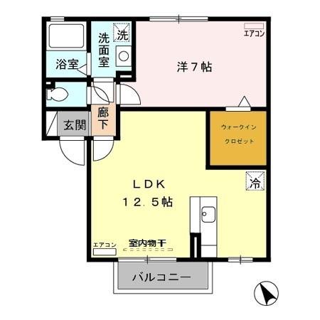 ローリエ　Ａ/Ｂ（B202） 間取り図画像