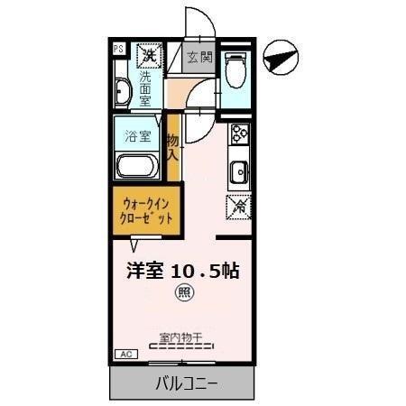 Ｄ-ｒｏｏｍ Ｆｌｏｗｅｒ（205） 間取り図画像
