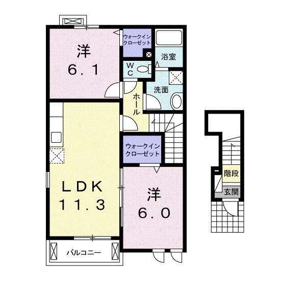 サン・マルジュⅠ（201） 間取り図画像