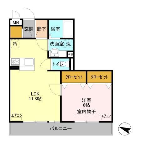 フローラ（202） 間取り図画像