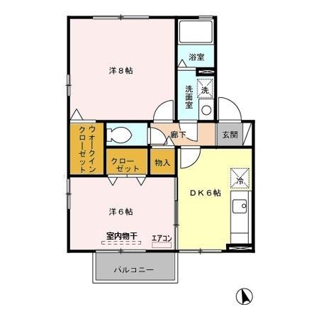 グランメール桜町　Ｂ（202） 間取り図画像