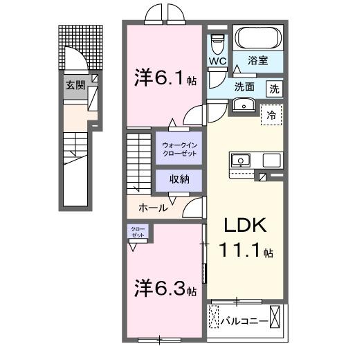 ＲＫレジデンス妻沼（202） 間取り図画像