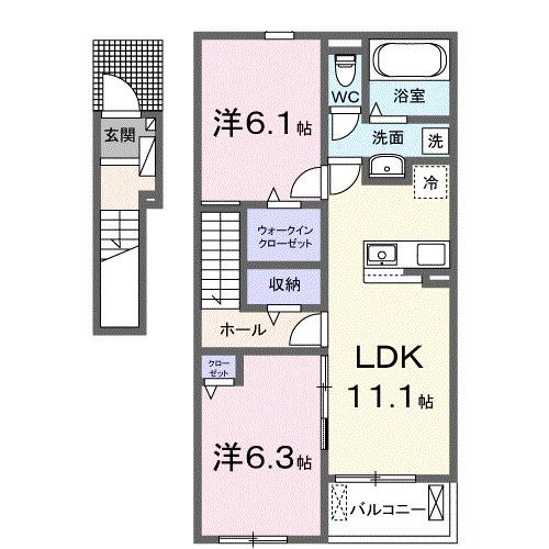 ロイヤル　信濃　Ｃ（202） 間取り図画像