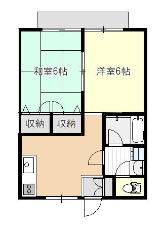 フラワーコーポ（103） 間取り図画像