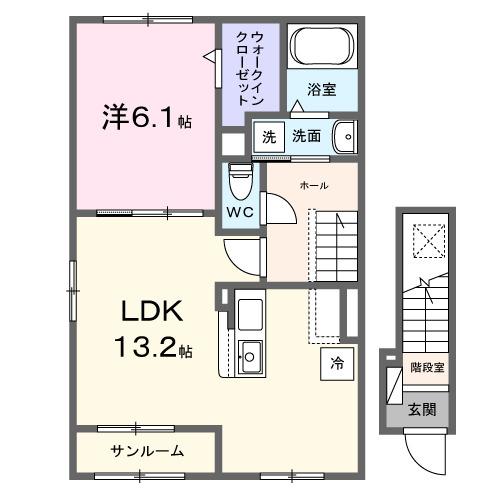 ヒカルサ熊谷肥塚Ⅱ（201） 間取り図画像