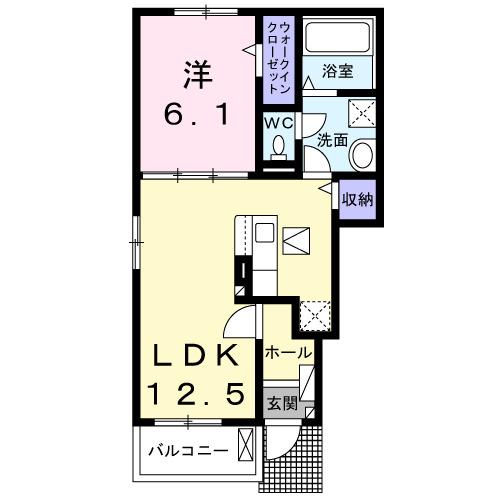 カーサ　ピァッツァ　寄居　Ｂ（101） 間取り図画像