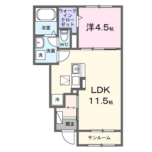 カーサ　ピァッツァ　寄居　Ａ（102） 間取り図画像