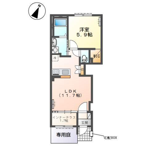 シャン・ド・フルールⅡ（鶴ヶ島市脚折新築アパートⅡ期） 間取り図画像