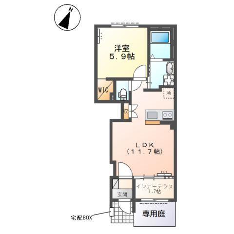 シャン・ド・フルールⅡ（鶴ヶ島市脚折新築アパートⅡ期） 間取り図画像