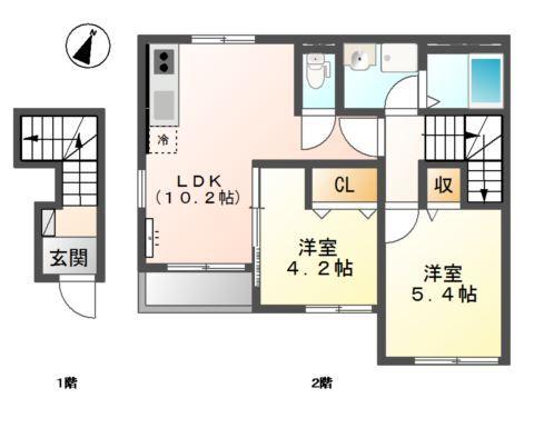 ウィステリアⅡ 間取り図画像