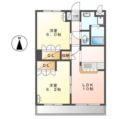 クレシアＡ 間取り図画像