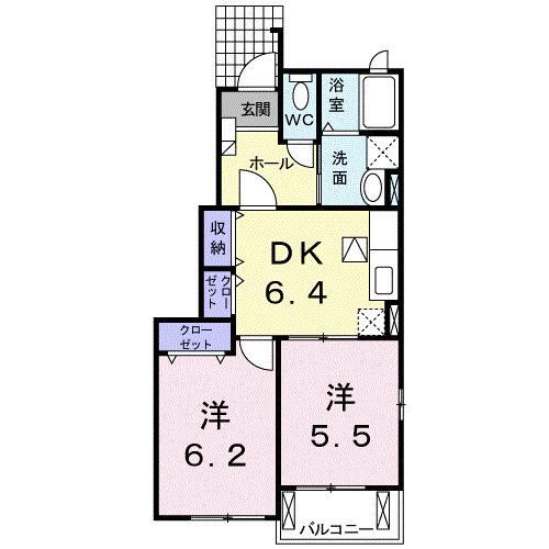 ジョイ　フラット　青鳥Ⅰ（101） 間取り図画像