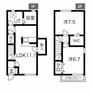 Ｗｉｓｔｅｒｉａ（ウイステリア）（102） 間取り図画像