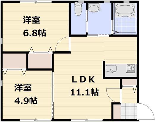 フルール（A号室） 間取り図画像