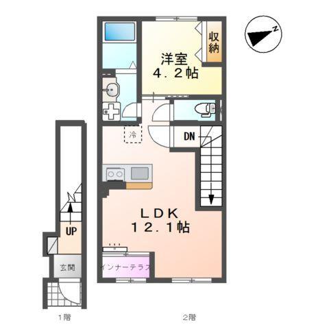 坂戸市薬師町　アパート新築工事 間取り図画像