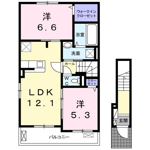 ベル　アルモニー（201） 間取り図画像