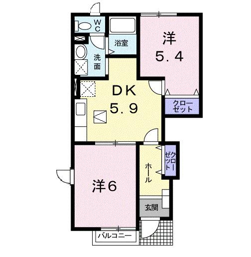 フレーシアＢ（101） 間取り図画像