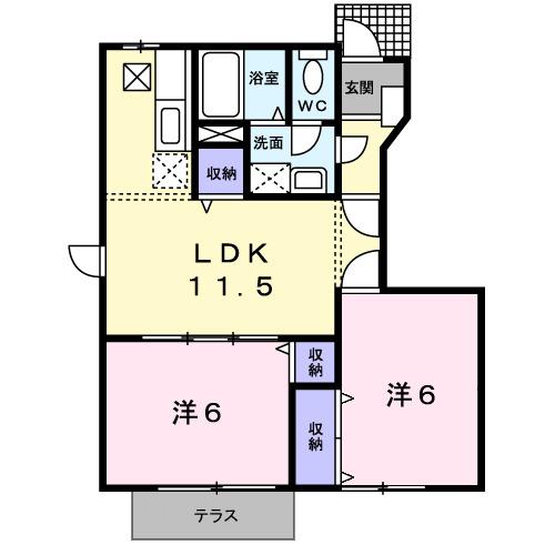 セトル　ヴェント（102） 間取り図画像