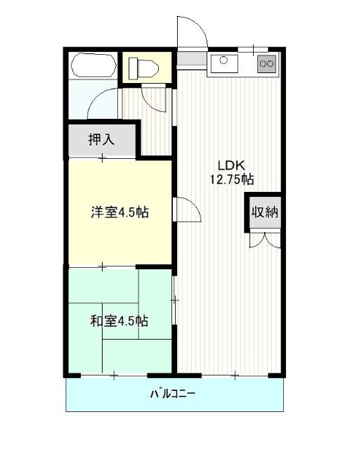 ハイツランブルB（101） 間取り図画像