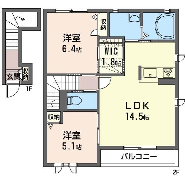 CASA　フェリーチェ　シャーメゾン（203） 間取り図画像
