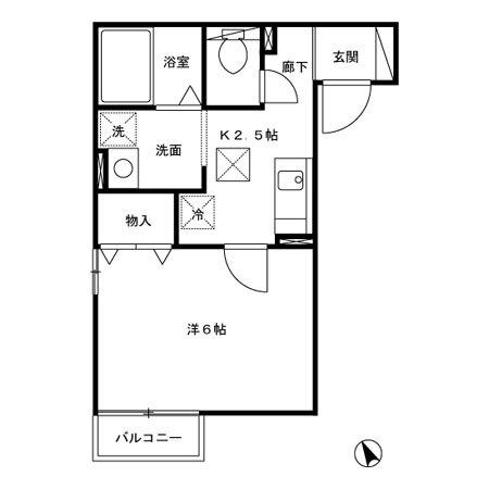 グランディール坂戸三光（101） 間取り図画像