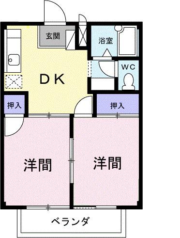 メゾンアサバ（203） 間取り図画像