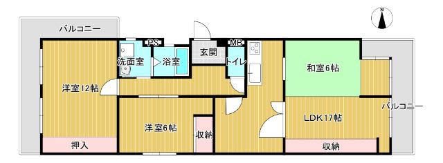 名古屋市中区金山マンション 間取り図画像