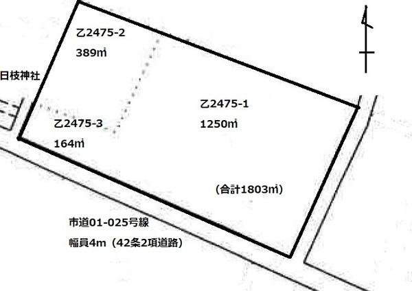 四天木乙売地 区画図