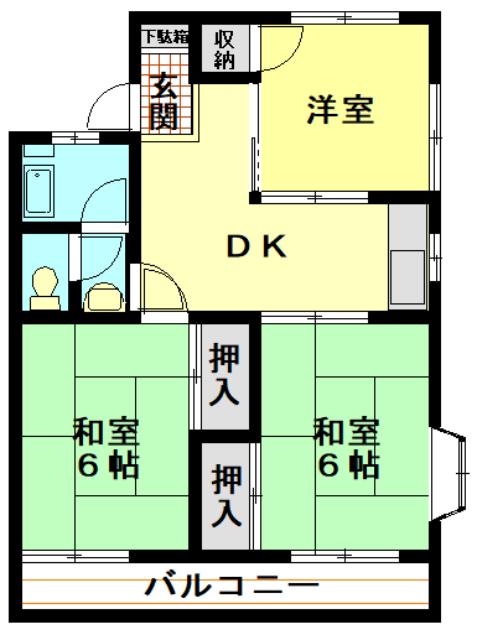 間取り反転タイプです。