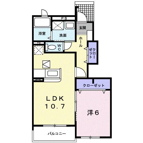 プリムローズ・クリーク（102） 間取り図画像