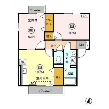 エスポワール(西原)（201） 間取り図画像