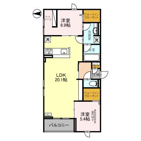 プラウドコート（301） 間取り図画像