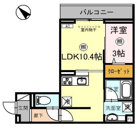 D-Sereno東田町（302） 間取り図画像