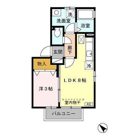 シュテルン上福岡　Ⅱ（101） 間取り図画像